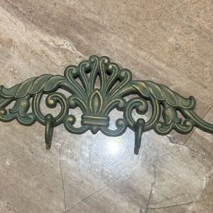 Vintage style iron Green Wall Hook Decor